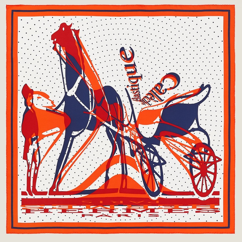 Hermes Silk Scarf 90cm - CALECHE ELASTIQUE REMIX SCARF 90